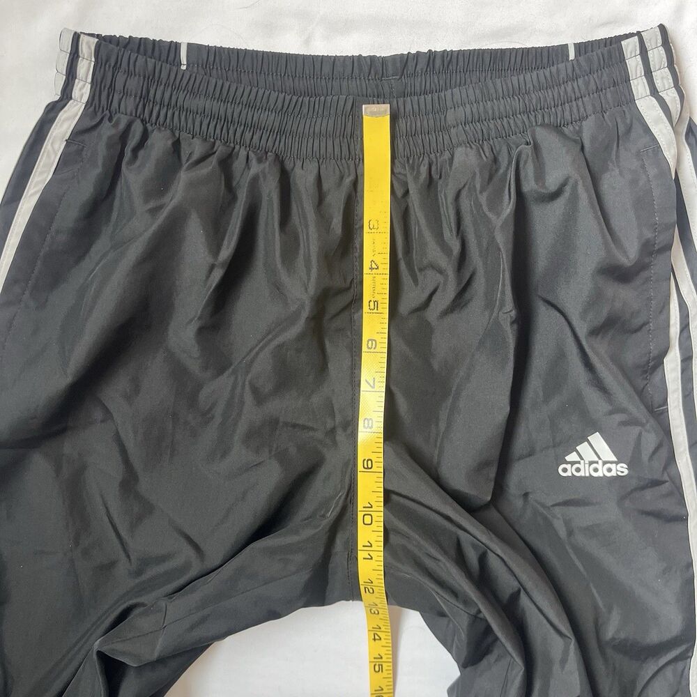 Adidas Vintage 00s Y2K Black Windbreaker Track Sweat Pants Mens M AZF001 Lined - Picture 6 of 9